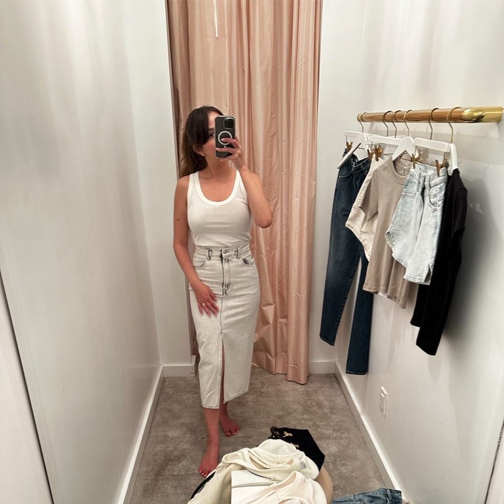 IRO Paris Milita Denim Midi Skirt